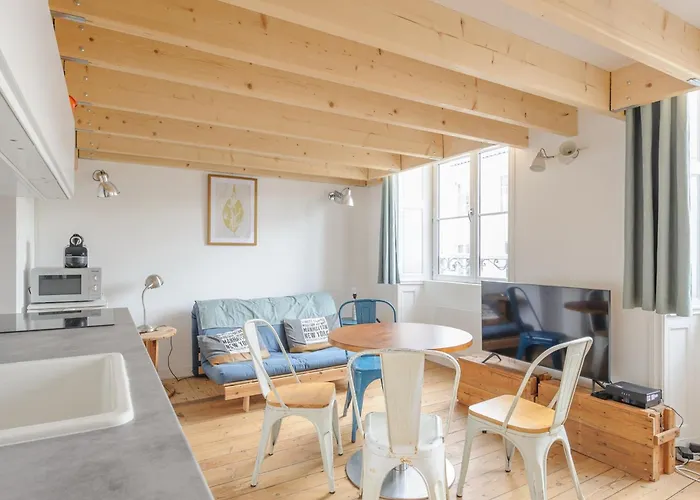 아파트 Mezzanine Renove Au Centre De La Rochelle, Proche Vieux Port Et Plages - Fr-1-535-54 라로셸